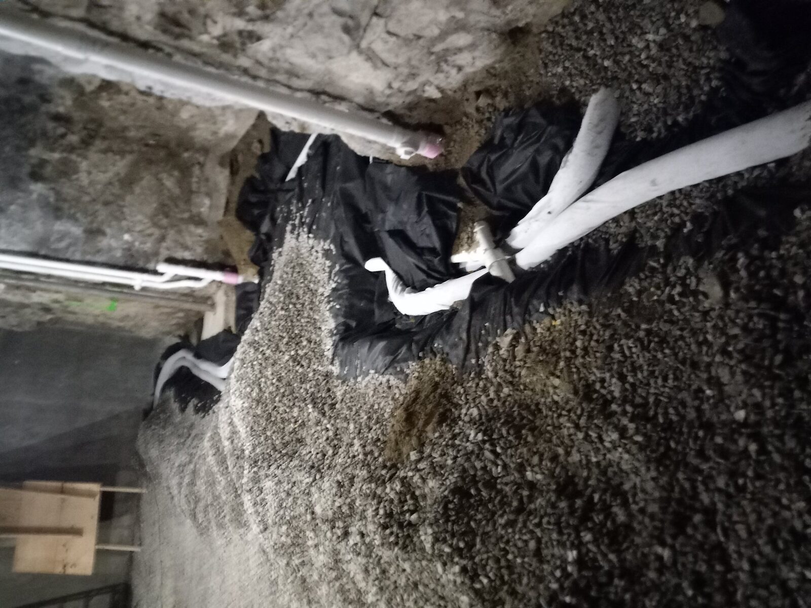 Interior basement foundation membrane installation by Concrete Solutions MA