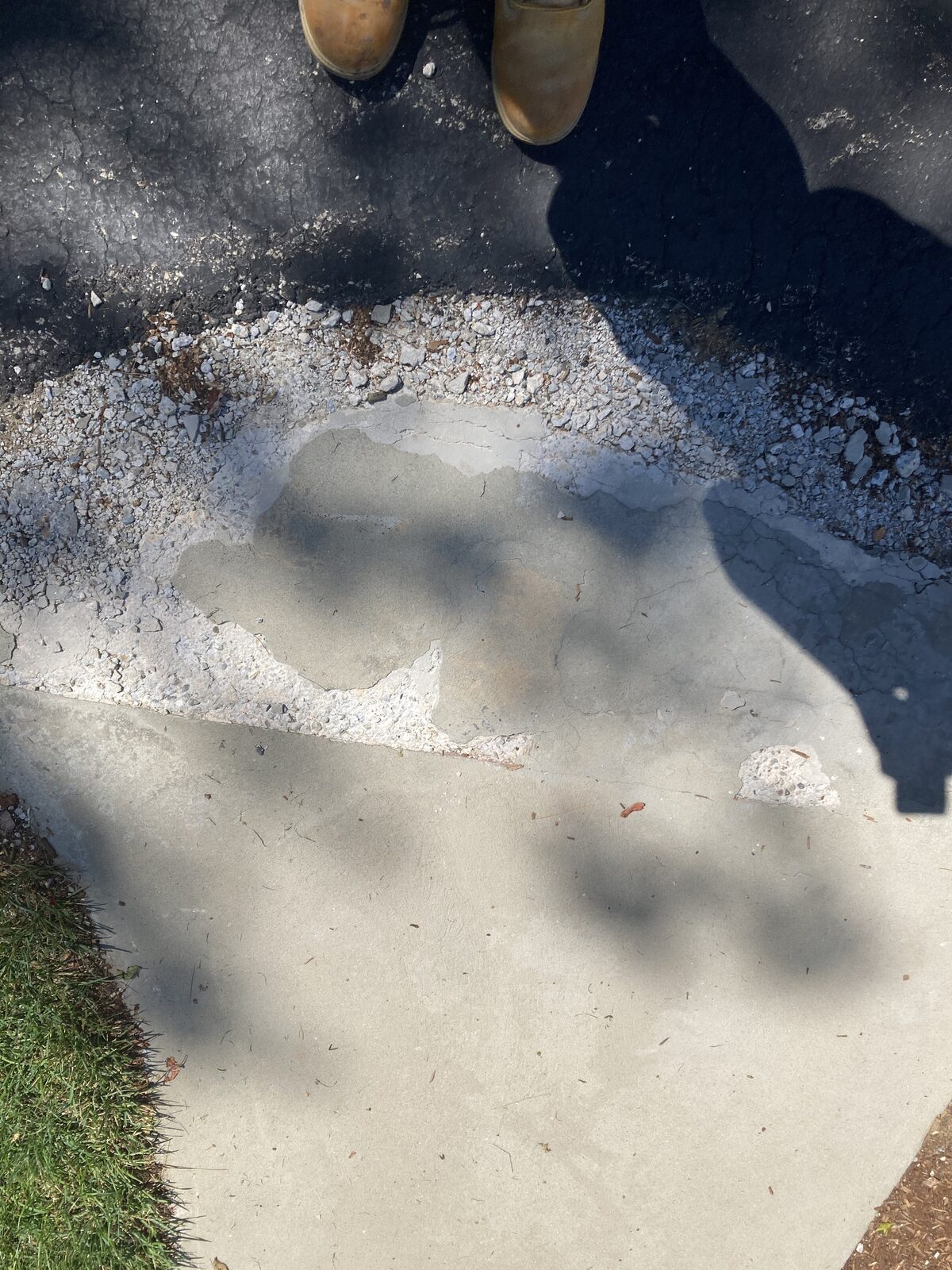 Replacement concrete sidewalk panel by Concrete Solutions in Eastern MA
